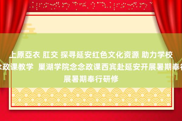 上原亞衣 肛交 探寻延安红色文化资源 助力学校大念念政课教学  巢湖学院念念政课西宾赴延安开展暑期奉行研修